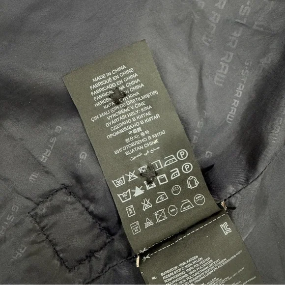 G Star Raw Denim black Canvas Field Just the Product Jacket Sz Large black - Picture 10 of 13